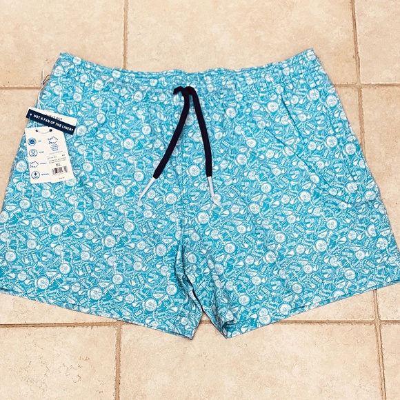 Southern Tide Caps Off Swim Trunks Mens Size XL Marine Blue